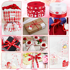 6 Rolle 6 Farben Valentinstag Polyester bedrucktes Ripsband&nbsp;OCOR-PH0004-23