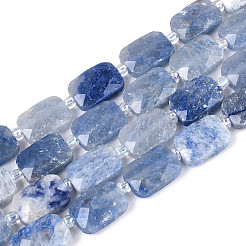 Natürliche blaue Aventurin (gefärbt und erhitzt) Perlenstränge&nbsp;G-T139-81