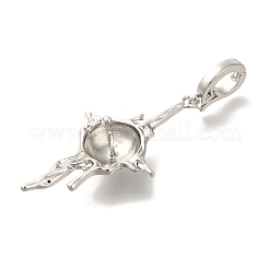 Messing europäische Anhänger Charms Bügel&nbsp;KK-K388-53P