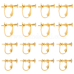 16 Stück 2 Stile Messing-Ohrclips&nbsp;KK-SC0006-64