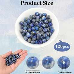 120 Stück natürliche Lapislazuli-Perlen&nbsp;G-PA0001-15A