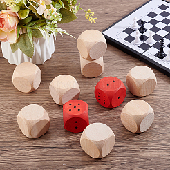 Dés en bois brut&nbsp;WOOD-WH0026-51B