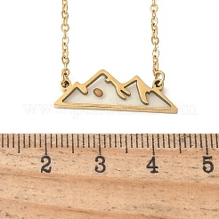 Colliers pendentifs foi en acier inoxydable 304 en forme de graine de moutarde&nbsp;NJEW-Z063-04G-01