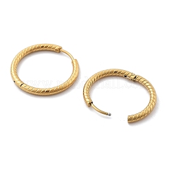 Orecchini a cerchio in acciaio inossidabile 304&nbsp;EJEW-R017-01G-01