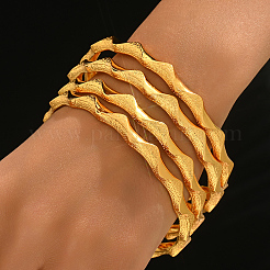 4 set di braccialetti in lega di zinco con onde eleganti per le donne&nbsp;HJ1399-1