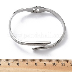 Brazaletes con bisagras de acero inoxidable 304 para mujer&nbsp;BJEW-A011-22P