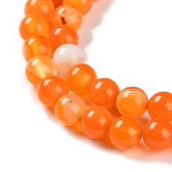 Chapelets de perles en agate à rayures naturelles/agates à bandes&nbsp;G-Z060-A01-A03