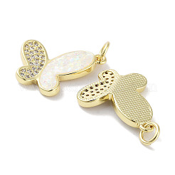 Pendenti in zirconi cubici trasparenti in micro pavè di ottone&nbsp;KK-L213-044G