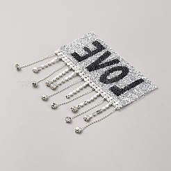 Aufnäher/Aufnäher aus Stoff mit Strassen&nbsp;DIY-WH20004-05B