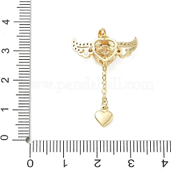 Pendenti in zirconi cubici trasparenti in micro pavè di ottone&nbsp;CU-CBA5B4D-01