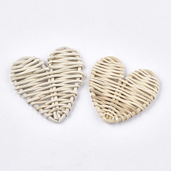 Handgefertigte geflochtene Perlen aus Rohrgeflecht / Rattan&nbsp;WOVE-T006-002B