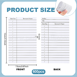 600 mémo papier&nbsp;AJEW-PH0008-81B