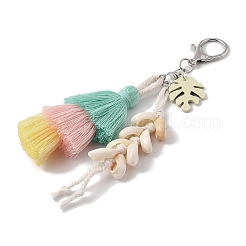 Pendentifs décoratifs en fil de nylon macramé faits à la main&nbsp;HJEW-P019-11P-01