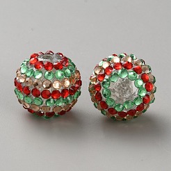 Perles de strass en résine sur le thème de Noël&nbsp;RB-WH0003-08J