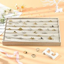 Nachahmung Sackleinen Schmuck Ring Displays&nbsp;RDIS-G002-03