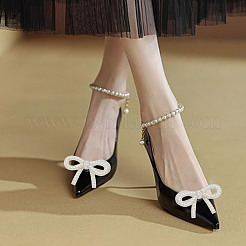 4 Stück 2 Stile Bowknot Polyester Strass Schuhdekorationen&nbsp;AJEW-HY0001-79
