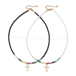 2 pendentif croix en acier inoxydable 304&nbsp;NJEW-JN05611