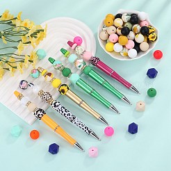 89 Stück Silikonperlen-Set mit buntem Muster&nbsp;SIL-SZ0002-54E