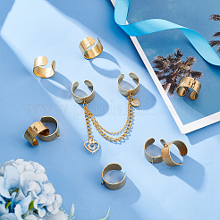 10 stücke 5 arten 304 edelstahl offene manschette ring komponenten&nbsp;STAS-UN0054-83G