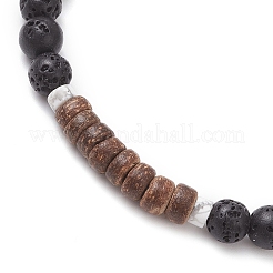 2 bracciale elastico con perline rotonde di pietre preziose naturali e sintetiche miste per uomo e donna&nbsp;BJEW-JB12513