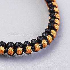 Gewachste geflochtene Polyesterschnurarmbänder&nbsp;BJEW-JB04342