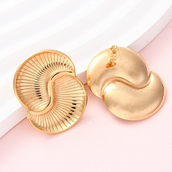 Boucles d'oreilles à tige en spirale vortex en acier inoxydable 304&nbsp;EJEW-C148-01G