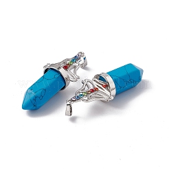 Turquoise synthétique gros pendentifs pointus&nbsp;G-I342-01P-03