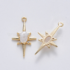 Messing Glas Anhänger / charms&nbsp;KK-T049-059G-02-NF
