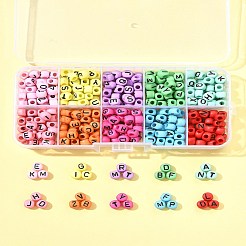 450pcs 10 Arten undurchsichtige Acrylperlen&nbsp;OACR-FS0004-02