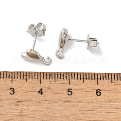 Placage en rack clous en laiton boucles d'oreilles accessoires&nbsp;EJEW-H004-04P