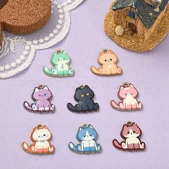 16pcs 8 styles de pendentifs en émail en alliage&nbsp;ENAM-CJ0004-93