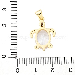 Pendenti in zirconi cubici trasparenti in micro pavè di ottone&nbsp;KK-S510-27G
