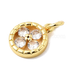 Breloques en laiton avec zircone cubique de micro pave&nbsp;KK-C139-21G