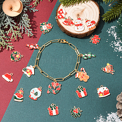 80 pendentifs en alliage émaillé sur le thème de Noël&nbsp;ENAM-SC0007-15