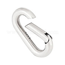 1 Stück rhodinierter Verschluss mit 925 Federringen aus Sterlingsilber&nbsp;STER-PH0002-26