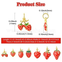 7pcs 7 styles rack placage en laiton micro pave pendentifs en zircone cubique&nbsp;KK-CJ0003-68