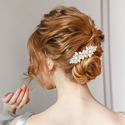 4 stücke 4 stil blume kristall strass perle haarspangen&nbsp;OHAR-GO0001-08