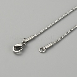 Collana a catena tonda in acciaio inossidabile 304 per uomo e donna&nbsp;NJEW-WH0002-15C-P