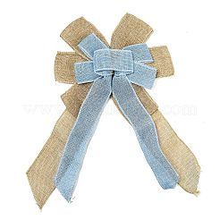 Decorazioni natalizie con ciondolo con fiocco grande in lino&nbsp;AJEW-M041-03A