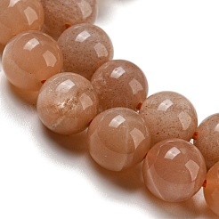 Rondes pierre de soleil naturelle perles brins&nbsp;X-G-F222-33-8mm-1