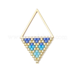 3 Stück Miyuki-Glasperlen-Rhombus-Anhänger&nbsp;PALLOY-MZ01175
