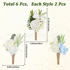 6 broche boutonnière en tissu de soie&nbsp;AJEW-CP0006-34