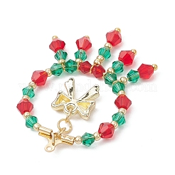 2 pendentif en perles de verre faites à la main sur le thème de Noël&nbsp;PALLOY-MZ00795