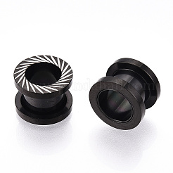 Ionenplattierung (IP) 316 chirurgischer Edelstahl geriffelte Perlen&nbsp;STAS-N103-08A-EB