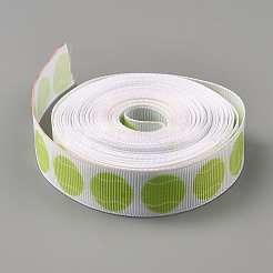 5 Yards Polyester-Ripsband mit Tennisdruck&nbsp;OCOR-WH0085-64D