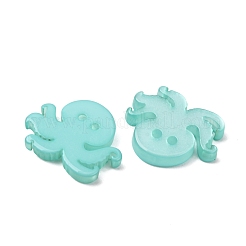 Botones de resina opaca con forma de organismos marinos y un orificio&nbsp;RE-CBAE064-05A