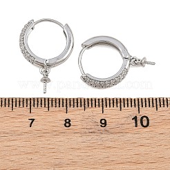 Risultati dell'orecchino a cerchio huggie in ottone con micro pavé di zirconi chiari&nbsp;KK-CBA2DE6-14P
