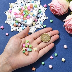 100pcs 10 Arten undurchsichtige Acrylperlen&nbsp;MACR-YW0004-48
