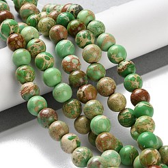 Brins de perles de jaspe impérial/régalite naturelle teintée/jaspe sédimentaire marin&nbsp;G-B124-C01-12