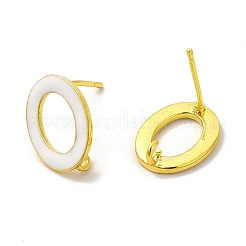 Risultati dell'orecchino della vite prigioniera dello smalto d'ottone di placcatura della cremagliera&nbsp;EJEW-H091-01G